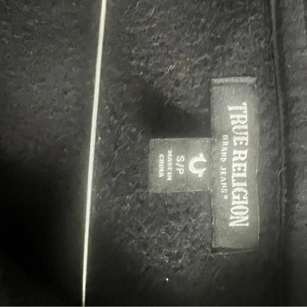True Religion Black Hoodie with Red Logo Accent
